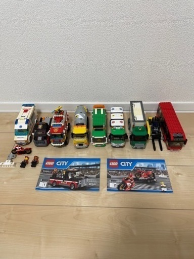 レゴ　ミキサー車　トラック　バス　フォークリフト　救急車　消防車　はたらく車
