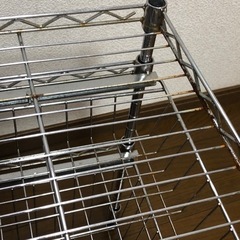 スライド式　スチールラック　2段　錆アリの画像
