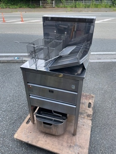 ■①中古品 タニコー LPガスフライヤー TGFL-55C 2021年 LPガス（プロパン） 55L 動作問題なし 唐揚げ 店舗 厨房■