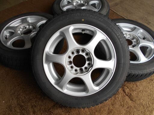 ?早勝ち‼️7部山‼️?社外14インチマルチホイール&スタッドレスタイヤ4本セット?155/65R14?14×5J?
