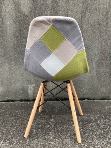 定価30,148円！後藤家具物産  2脚セット！ダイニングチェア グリーン 座高46cm ファブリックチェアー GR ビーチ材、アイアン脚部フレーム ヨーデル グリーン