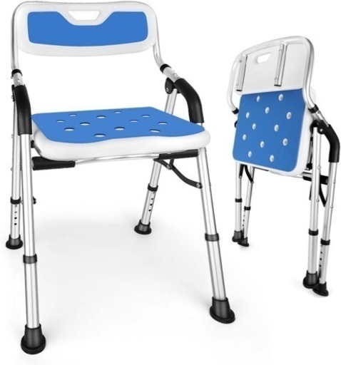 折りたたみシャワーチェア 介護用 お風呂椅子 軽量 丈夫 アルミ合金