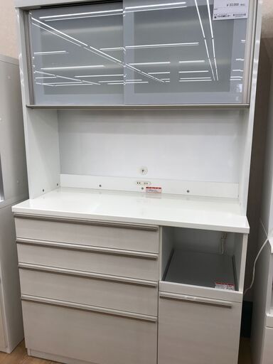 ★ジモティ割あり★ 高橋木工 食器棚 白 H200×W121×D52 クリーニング済み KJ3052