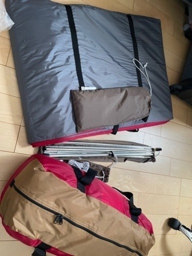 全て peak 純正、アメニティドームS（本体、テントシート、マット、オプションのポール付）