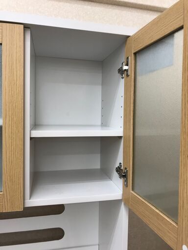 ☆ジモティ割あり☆ 食器棚 茶色 H181×W90×D43 クリーニング済み
