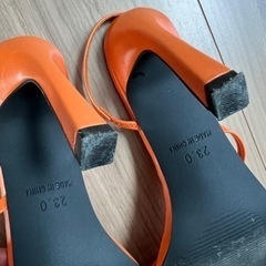 （値下げ）ミュール　ヒール　オレンジの画像