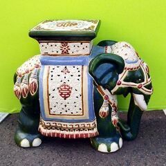 像 オブジェ 置物 インテリア 全長50cm×幅20cm×高43cm 花台 アジアン 札幌市 中央区 南12条店の画像