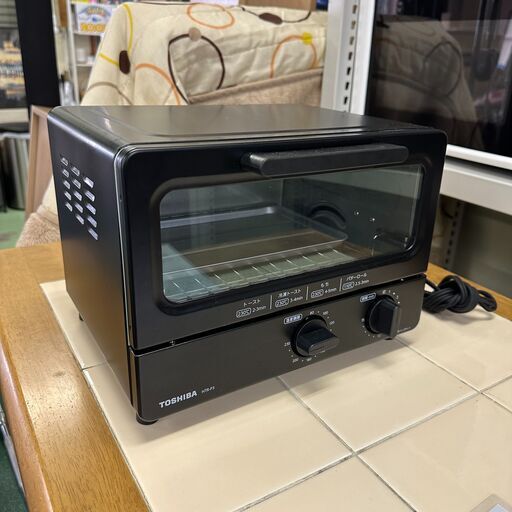 ★TOSHIBA★ オーブントースター 2020年 HTR-P3 ブラック ワイド庫内 新生活 一人暮らし 50/60Hz共用 キッチン 福島 郡山市