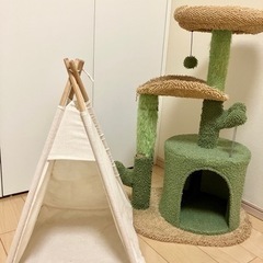 キャットタワーとテントのセット♪