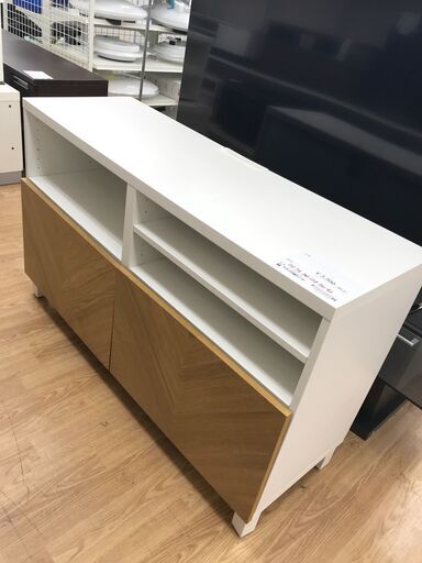 ★ジモティ割あり★ IKEA テレビ台 白 H74×W120×D42 クリーニング済み KJ3069
