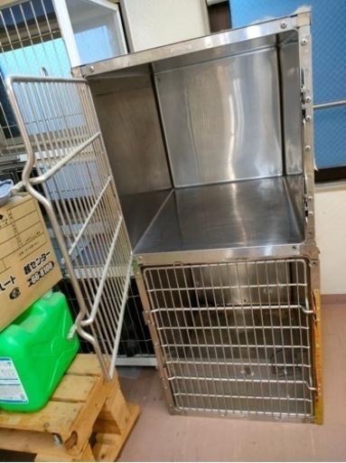 ペット　医療用　ケージ　ステンレス　犬　猫