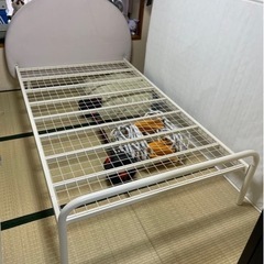 【Francfranc】ミニュイ ベッド セミダブル ピンク マットレス付き【お値下げ可】の画像