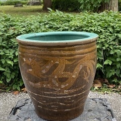 ◎お値下げしました‼️ ① ピータン 甕 壺 メダカ 陶器 植物...