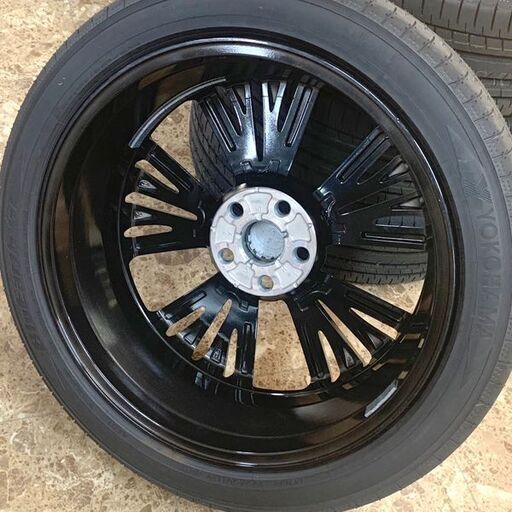 新車外し トヨタ プリウス 60型 純正19インチアルミ+夏タイヤ4本セット 195/50R19 クロム色袋ナット付