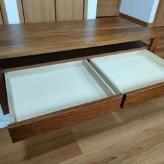 ◆コーヒーテーブル　天然木　ウォールナット◆110cm×50cm◆レグナテックの画像