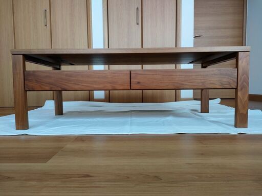 ◆コーヒーテーブル　天然木　ウォールナット◆110cm×50cm◆レグナテック
