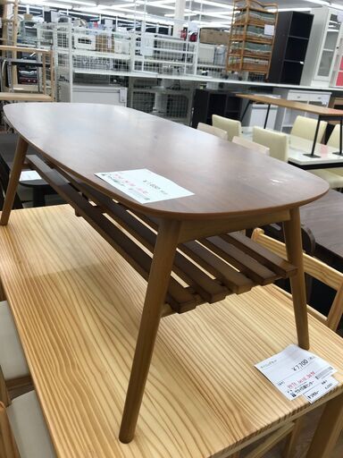 ★ジモティ割あり★  テーブル 茶色 H40×W100×D50 クリーニング済み KJ3078