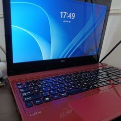 綺麗NEC赤　5世代Core i3 高速新品SSD480GG搭載　メモリ4G CD/DVD　軽量薄型スリムモデル　カメラ内蔵　大画面15.6インチ　　USB3.0 Wifi対応 106