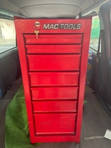 中古 マックツール ７段式 キャビネット 鍵付き MAC  工具箱