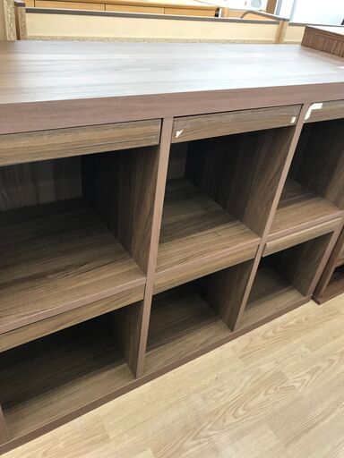 ★ジモティ割あり★  棚 茶色 H85×W115×D40 クリーニング済み KJ3082