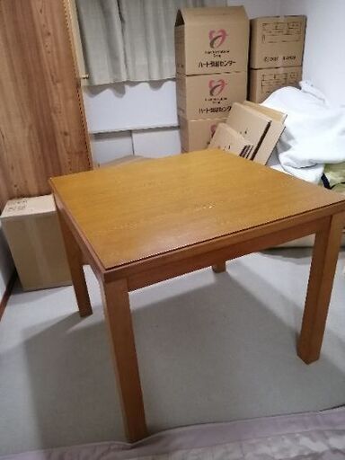 山善こたつテーブルと椅子のセット
