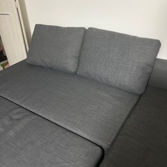 Ikea FRIHETEN フリーヘーテン コーナーソファベッド収納付き、スキフテボーダークグレー の画像