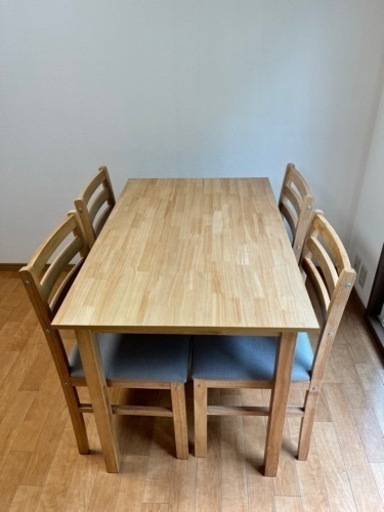 決まりました(*´ω`*)木製ダイニングテーブルセット 6人用(大型家具