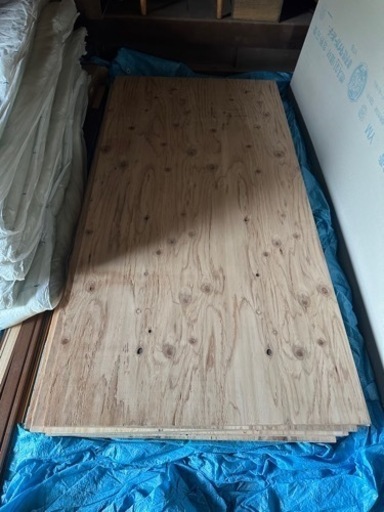 構造用 合板 針葉樹 3 × 6 9mm 11枚　おまけ石膏ボード 2枚