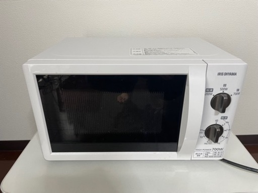 アイリスオーヤマ 電子レンジ 17L ターンテーブル ホワイト 50Hz