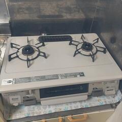二口グリル付きガスコンロ