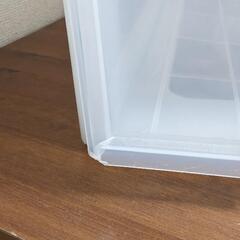 3段収納ケース 押入れサイズ クリアの画像