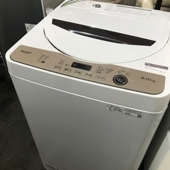 O2309-798 SHARP 全自動電気洗濯機 ES-GE6G-T 6.0kg 2023年製 動作確認済 現状お渡し