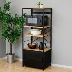  ニトリ　ウッド＆アイアンレンジ台 幅60の画像