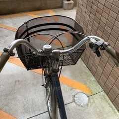 自転車　荷物籠（前後）、ライト、ギア付きの画像