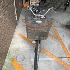 自転車　荷物籠（前後）、ライト、ギア付きの画像