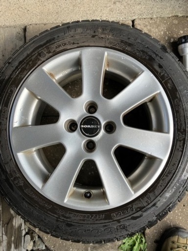 スタッドレスタイヤ&ホイールセット（中古）BORBET製　185/60/R15