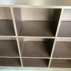 【リサイクルサービス八光】幅114cm　ダークブラウン　本棚　収納棚の画像