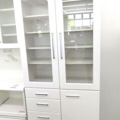 北海道 千歳市/恵庭市 近郊配送 ニトリ キャビネット ホワイト FSII-Z1 食器棚 店頭でのお受け渡し大歓迎