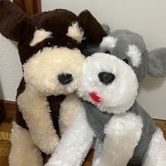 シュナウザーぬいぐるみペア