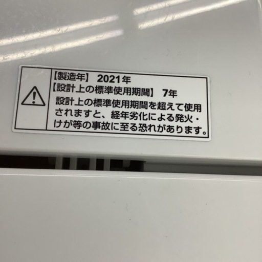 YAMADA ヤマダ　洗濯機　6㎏　YWM-T60H1 2021年製