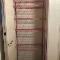 中古収納タンス＆新品同様スチールラックの画像
