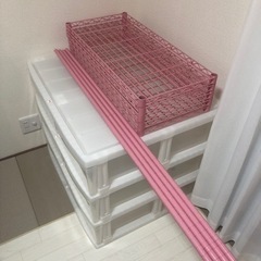 中古収納タンス＆新品同様スチールラックの画像