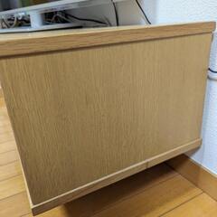 廃盤希少☆MUJI無印 オーク材AVラック・薄型（引戸）幅110cm