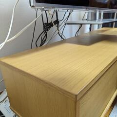 廃盤希少☆MUJI無印 オーク材AVラック・薄型（引戸）幅110cm