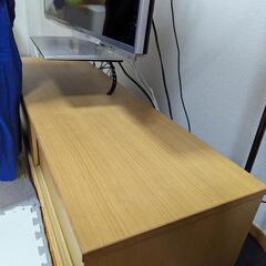 廃盤希少☆MUJI無印 オーク材AVラック・薄型（引戸）幅110cm