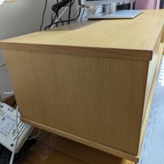 廃盤希少☆MUJI無印 オーク材AVラック・薄型（引戸）幅110cm