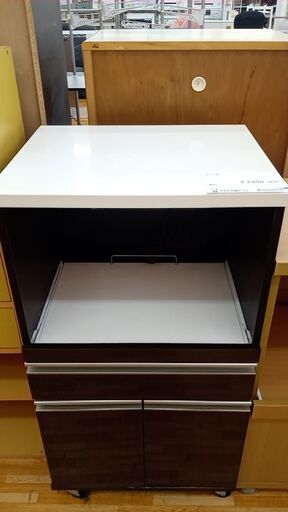 ★ジモティ割あり★  レンジ台 ダークブラウン H101×D45×W54 クリーニング済み YJ692