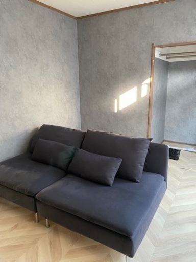 IKEA ソーデルハムン　1人用ソファ　ネイビー