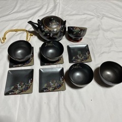 瑞陶　急須、お湯呑み、小皿（9.5cm正方形）