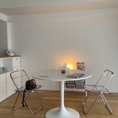 イケア 丸テーブル 白 DOCKSTA ドクスタ 美品 (現地取引)